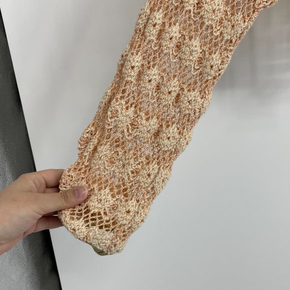 Free People Pink and White Crochet Crop Top - Picture 11 of 16